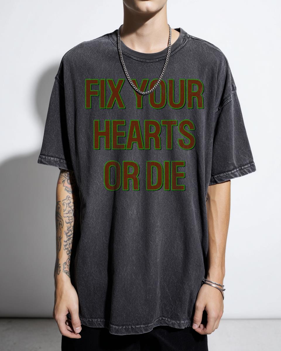 Fix Your Hearts Or Die Trans Rights T-Shirt - David Lynch Twin Peaks Quote Apparel Unisex