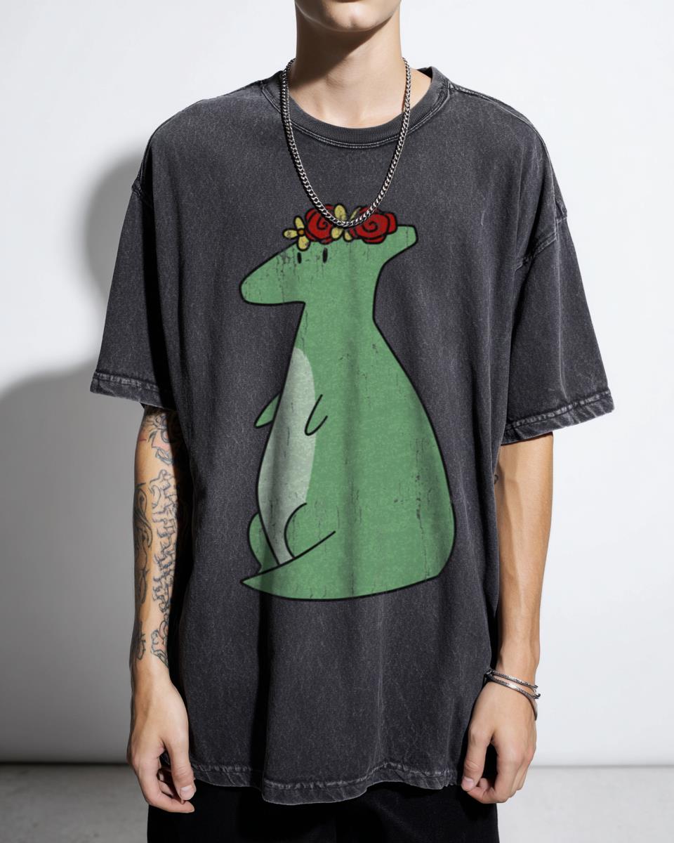 Flower Crown Hadrosaurus T-Shirt | Cute Dinosaur Dino Lover Tee
