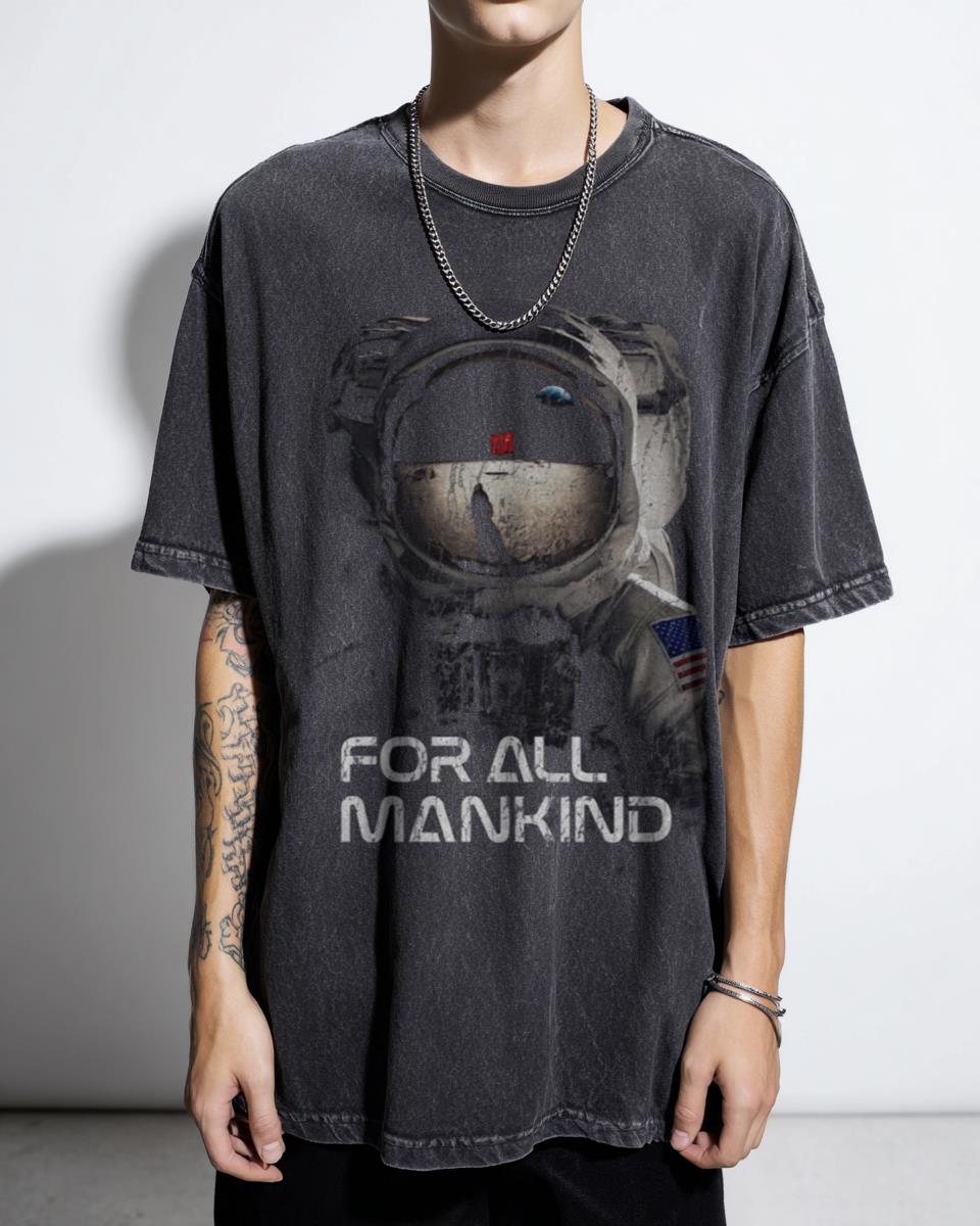 For All Mankind TV Show T-Shirt | Sci-Fi Space Race Fan Art
