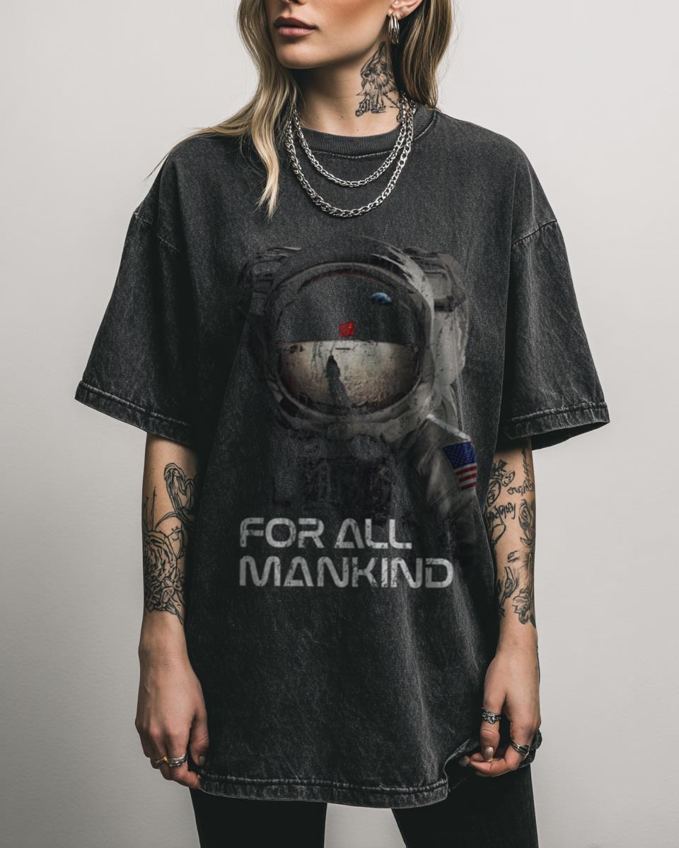 For All Mankind TV Show T-Shirt | Sci-Fi Space Race Fan Art