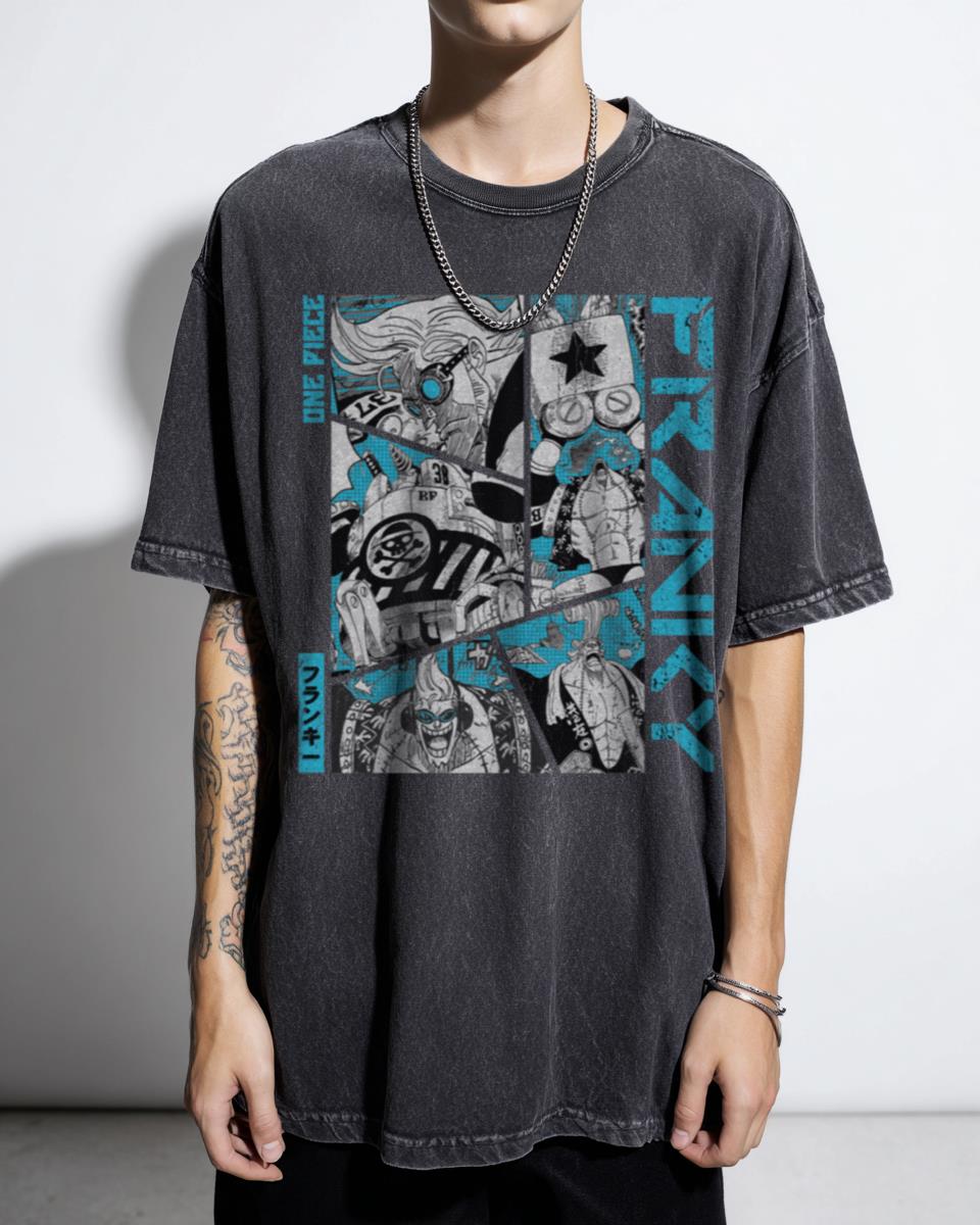 Franky Manga Panel One Piece Anime T-Shirt