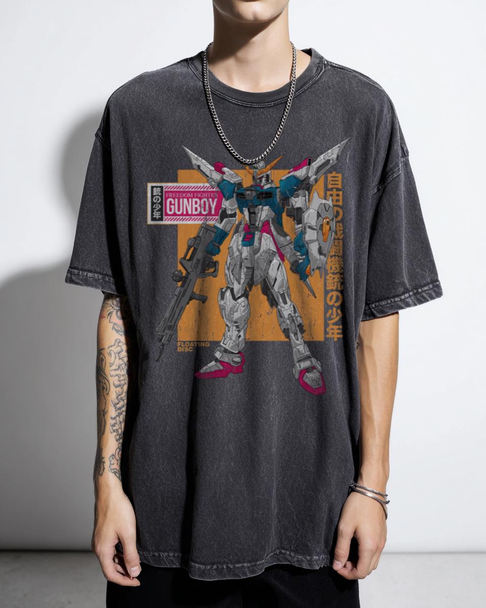 Freedom Fighter Gunboy Gundam Anime T-Shirt - Mecha Manga Fan Tee