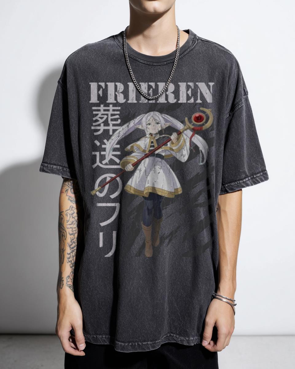Frieren Beyond Journey's End Elf Anime Manga T-Shirt - Sousou No Frieren Japan Fan Tee