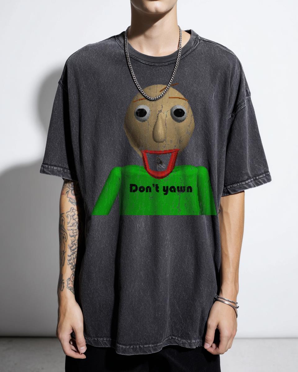 Funny 90s Anime 'Don't Yawn' Retro T-Shirt - Indie Punk Slacker Tee