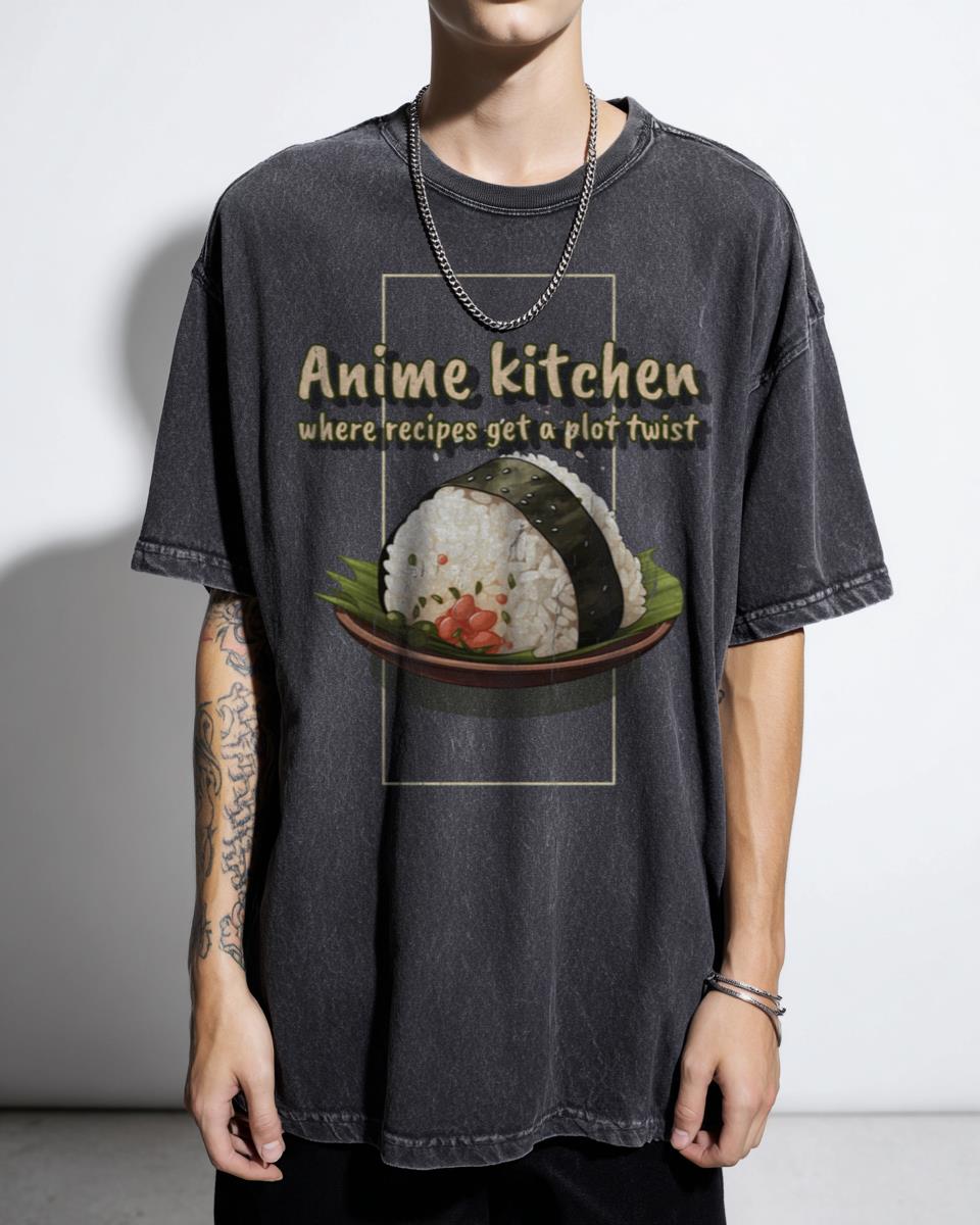 Funny Anime Cooking Plot Twists Manga Kitchen T-Shirt - Foodie Chef Humor Unisex