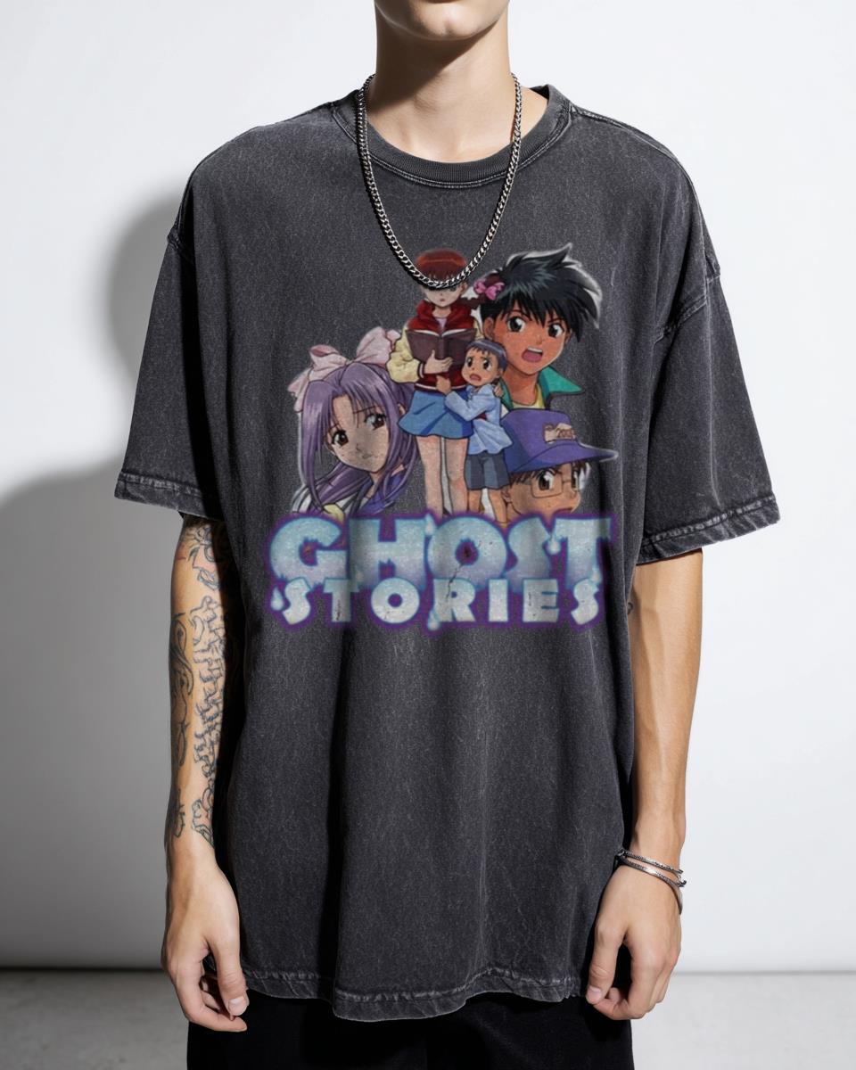 Funny Anime Ghost Stories T-Shirt - Classic Dubbed Horror Comedy Tee