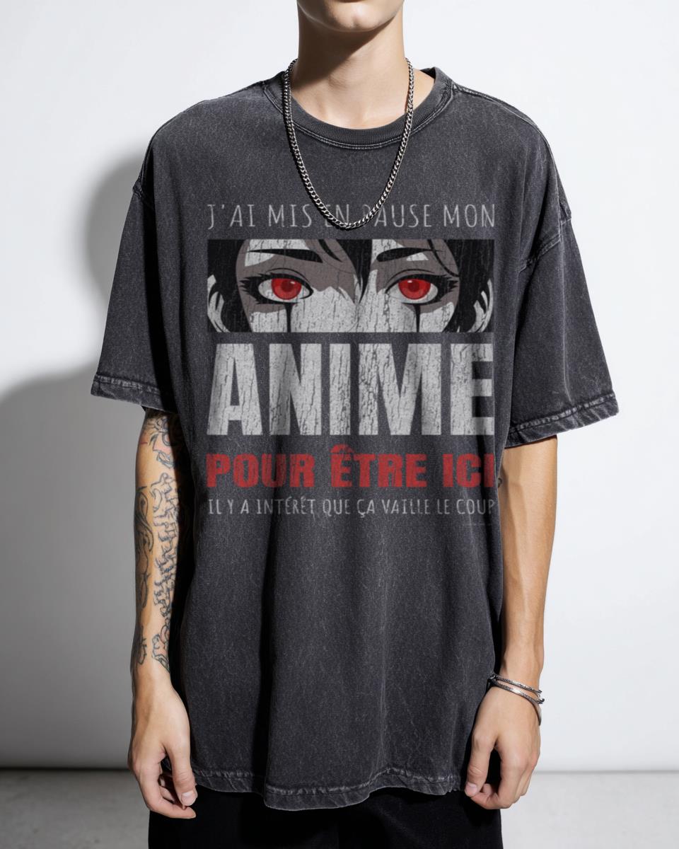 Funny Anime T-Shirt | 'I Put My Anime On Pause' Manga Tee
