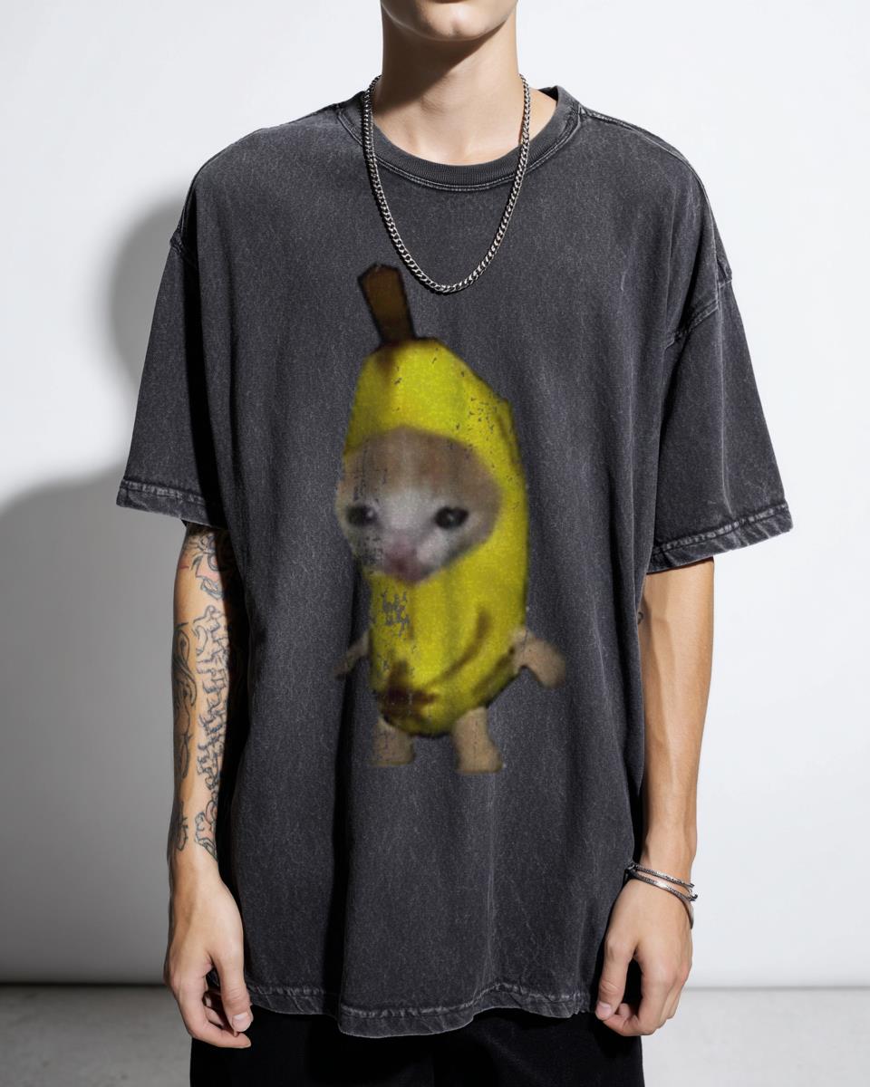 Funny Banana Cat Meme Kawaii Kitten Graphic Tee