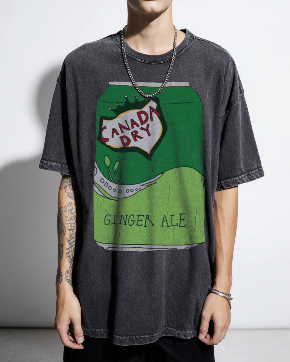 Funny Cartoon Ginger Ale Soda Can T-Shirt - Carbonated Beverage Pop Art
