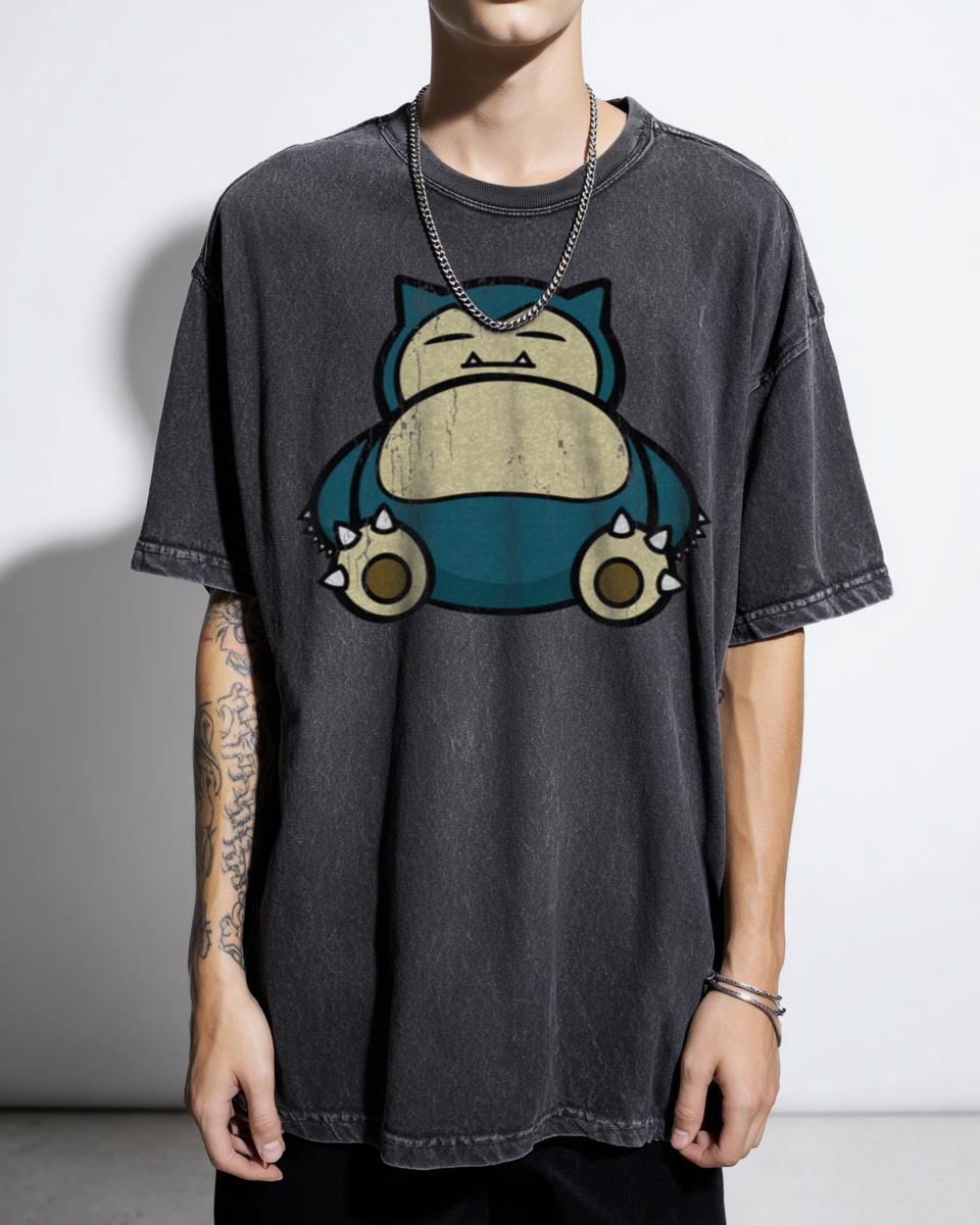 Funny Cute Snorlax Cartoon Anime Meme T-Shirt - Kawaii Japanese Manga Fan Unisex