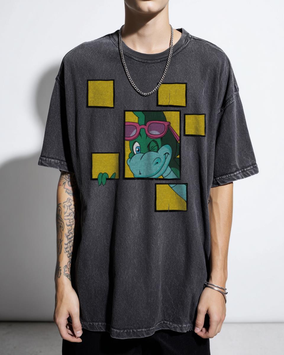 Funny Denver The Last Dinosaur 80s Cartoon T-Shirt - Retro Skate Dino Tee