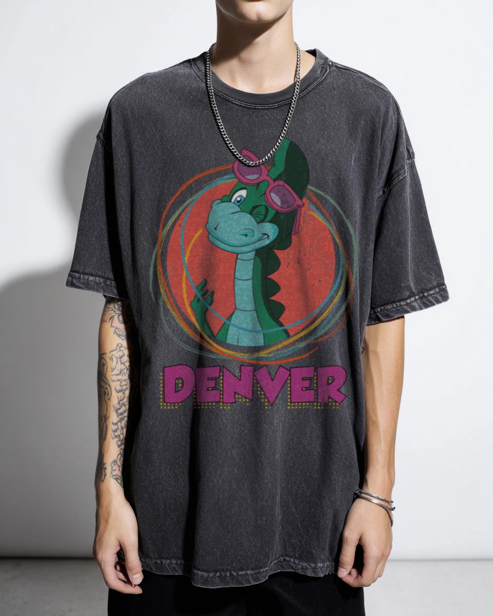 Funny Denver The Last Dinosaur T-Shirt - 80s Retro Cartoon Dino Lover Tee