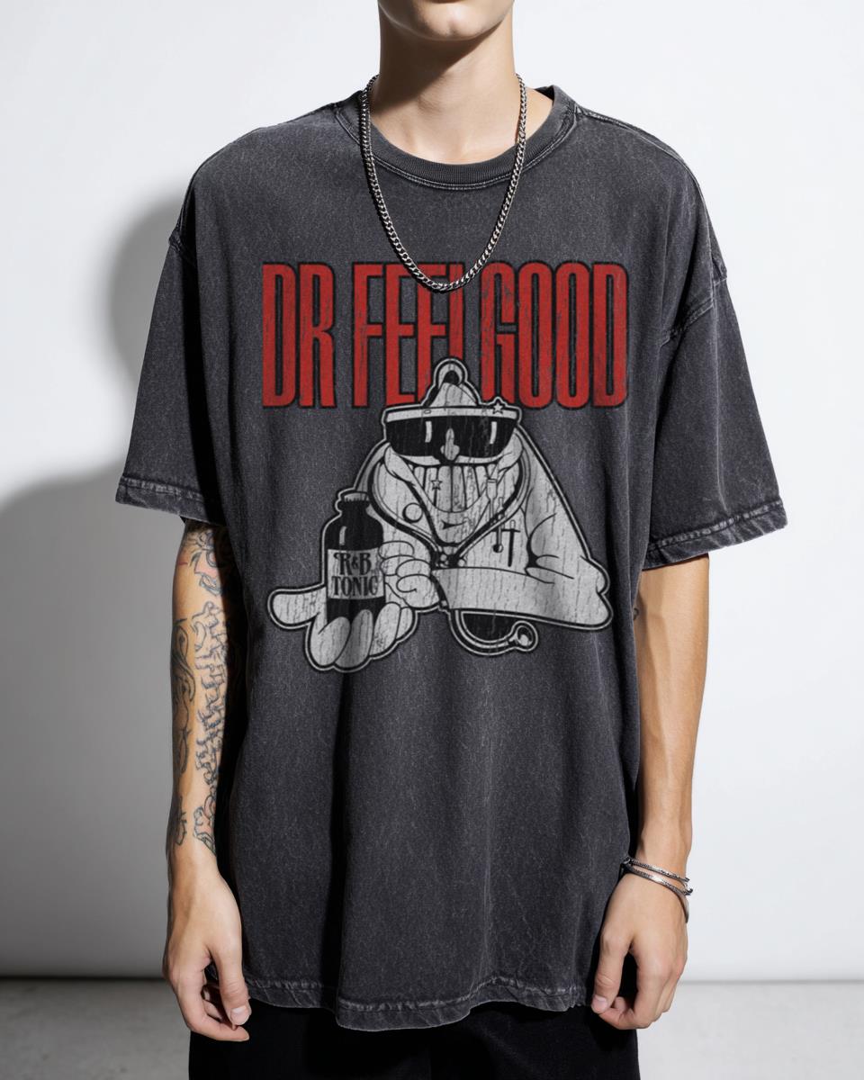 Funny Dr. Feelgood Band Graphic Tee | 70s 80s Music Fan Gift