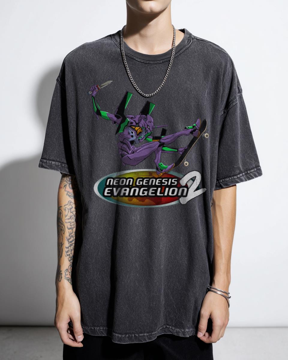Funny Evangelion Pro Skater 2 T-Shirt - Anime Meme Tony Hawk Videogame Fan Gift