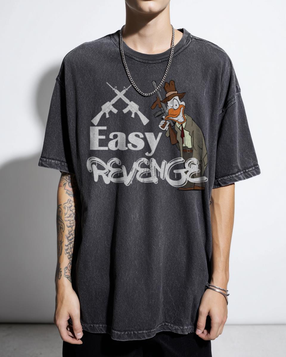 Funny Gangster Duck Easy Revenge Chainsaw Man T-Shirt - Anime Manga Humor Unisex