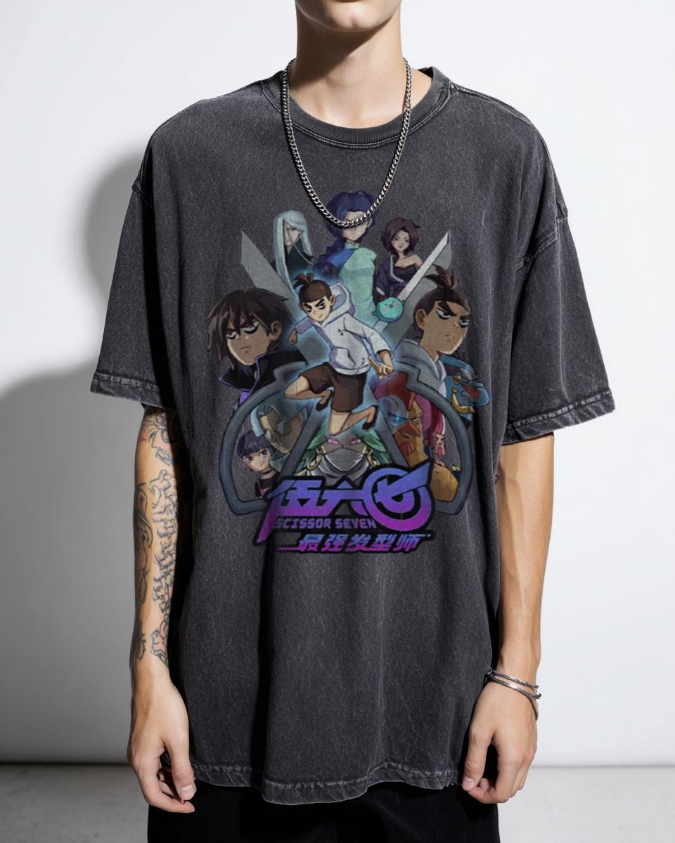 Funny Gift Scissor Seven Anime T-Shirt - Killer Seven Manga Fan Apparel