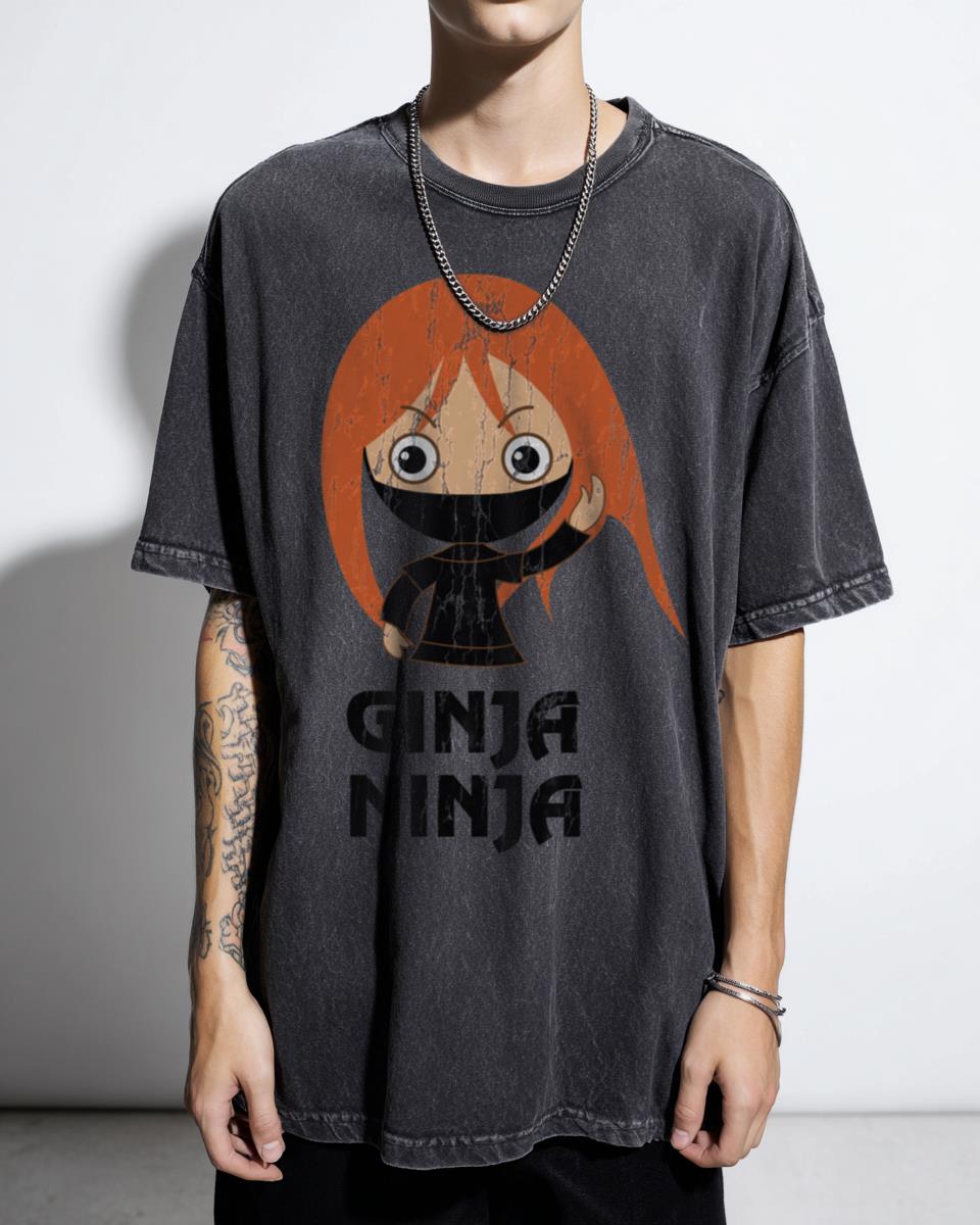 Funny Ginja Ninja Redheaded Pun T-Shirt - Ginger Hair Humor Tee Unisex