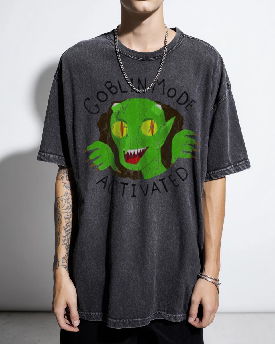 Funny 'Goblin Mode Activated' D&D T-Shirt - Goblincore RPG Gamer Gift