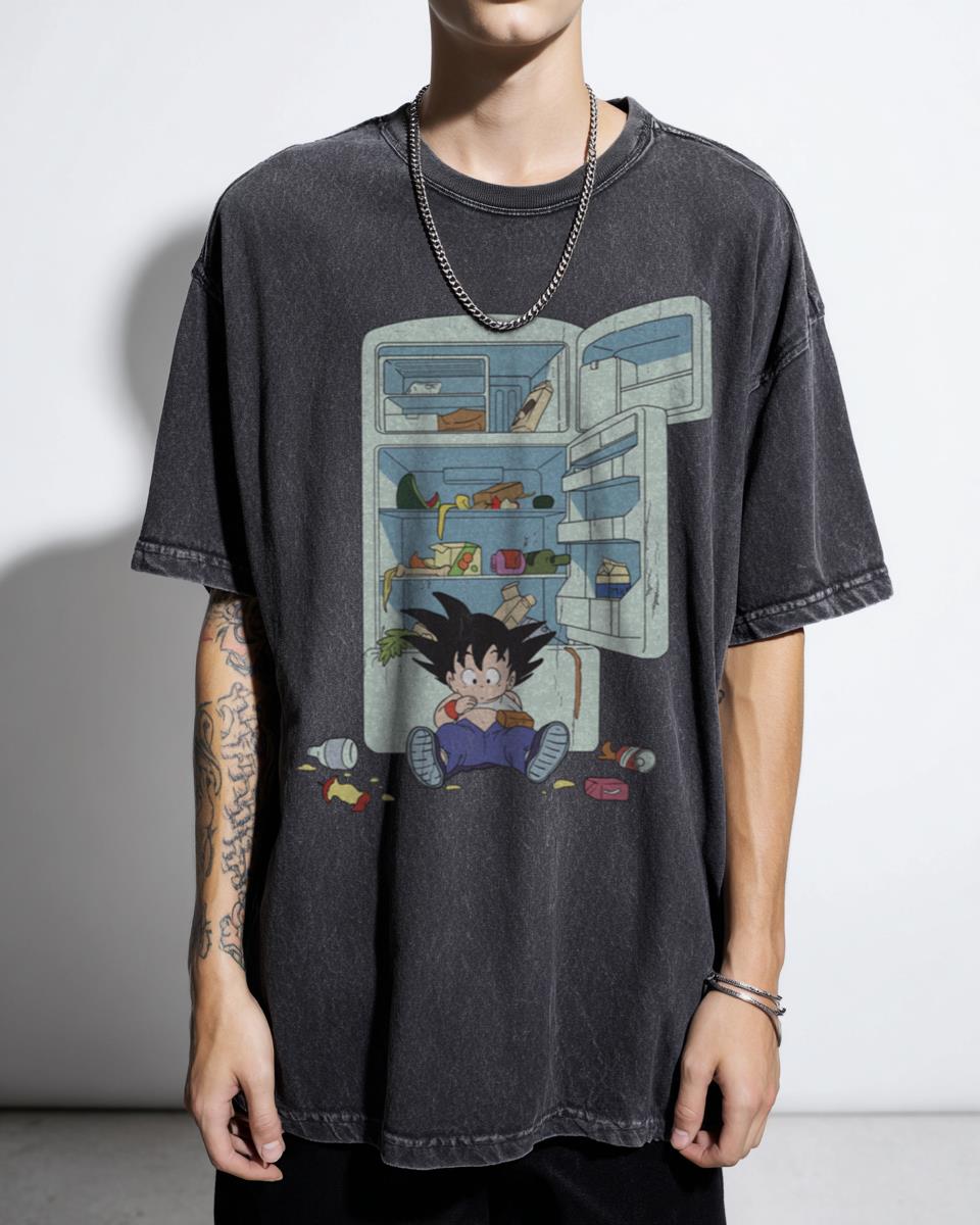 Funny Goku Attack The Fridge Dragon Ball Z Tee