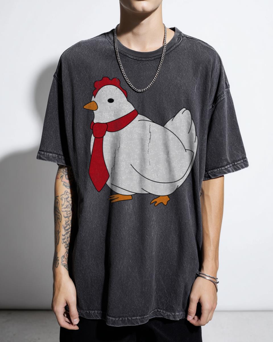 Funny Hen Tie Hentai Anime Pun T-Shirt - Chicken Lover Humor Tee