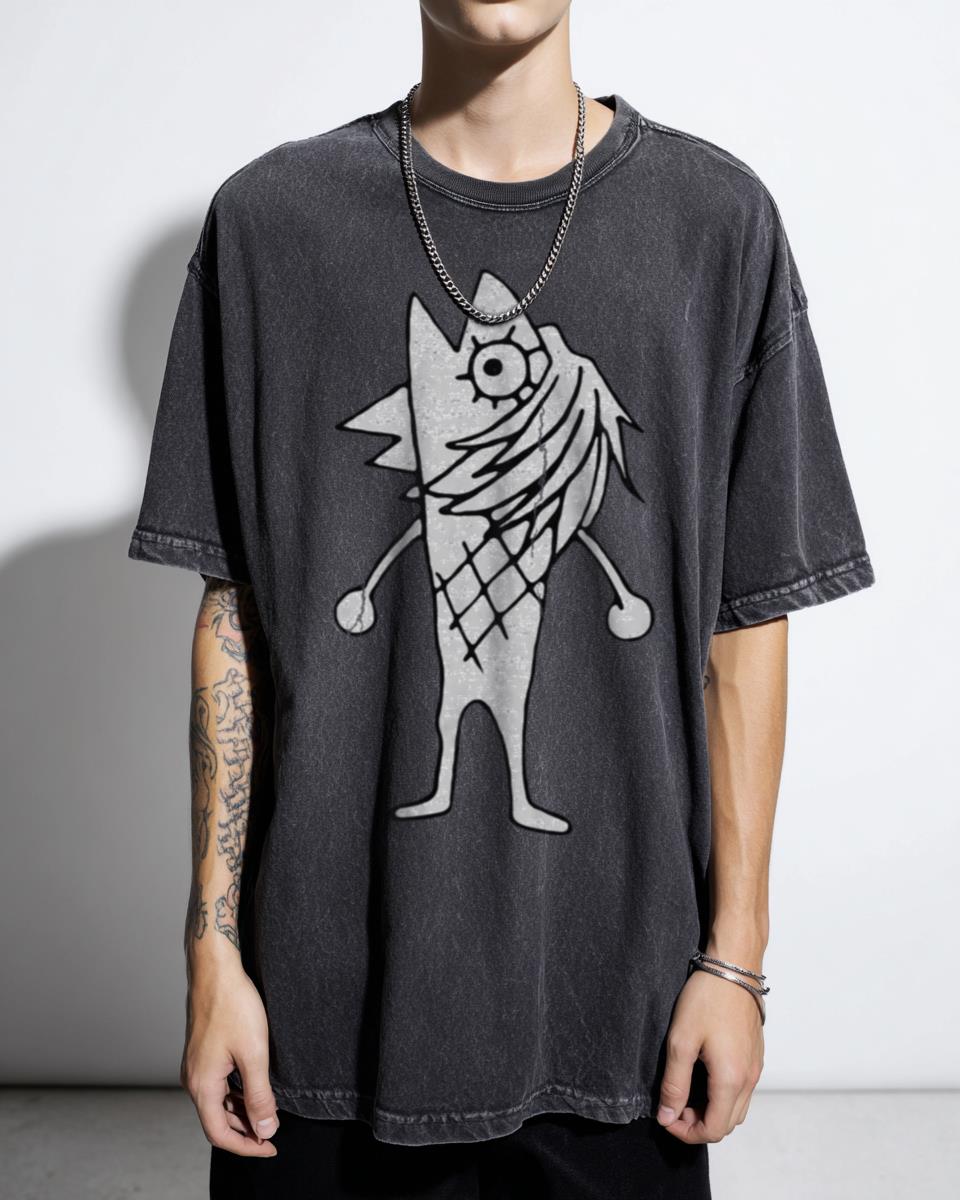 Funny Luffy Mermaid Fishman Drawing One Piece Anime T-Shirt - Manga Fan Unisex