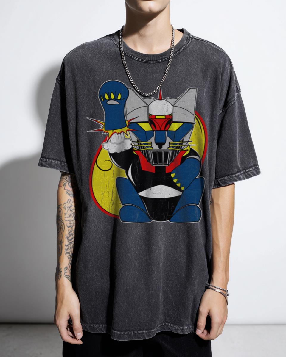 Funny Meowzinger Z Cat Robot T-Shirt - Mazinger Anime Parody