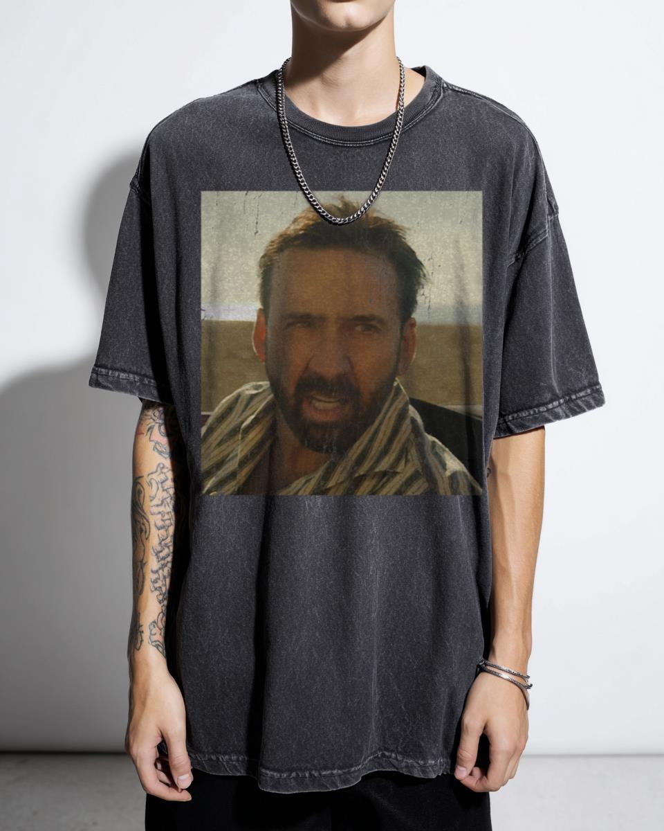 Funny Nic Cage Meme T-Shirt - Nicolas Cage Celebrity Actor Fan Art