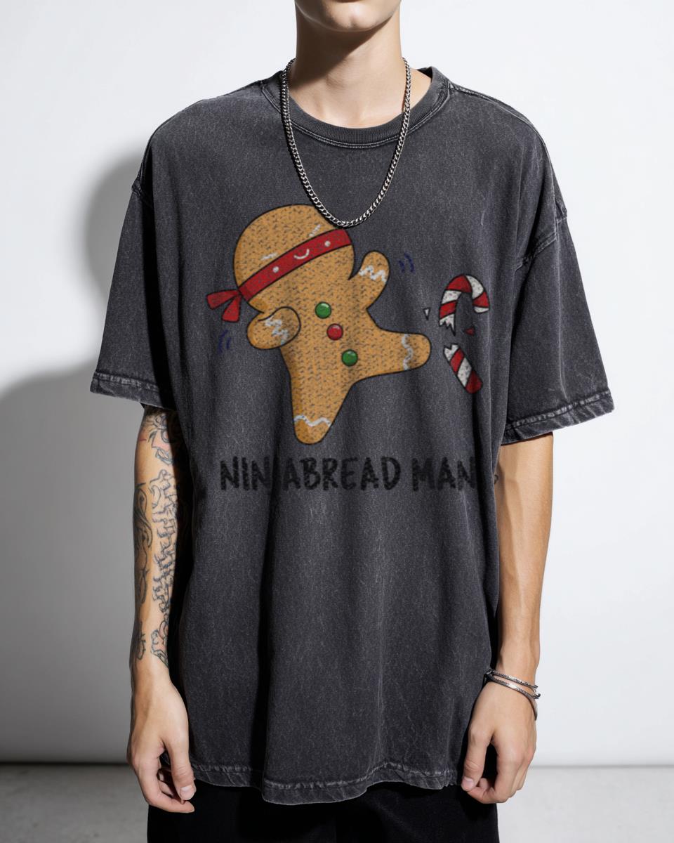 Funny Ninjabread Man T-Shirt | Cute Gingerbread Pun Tee