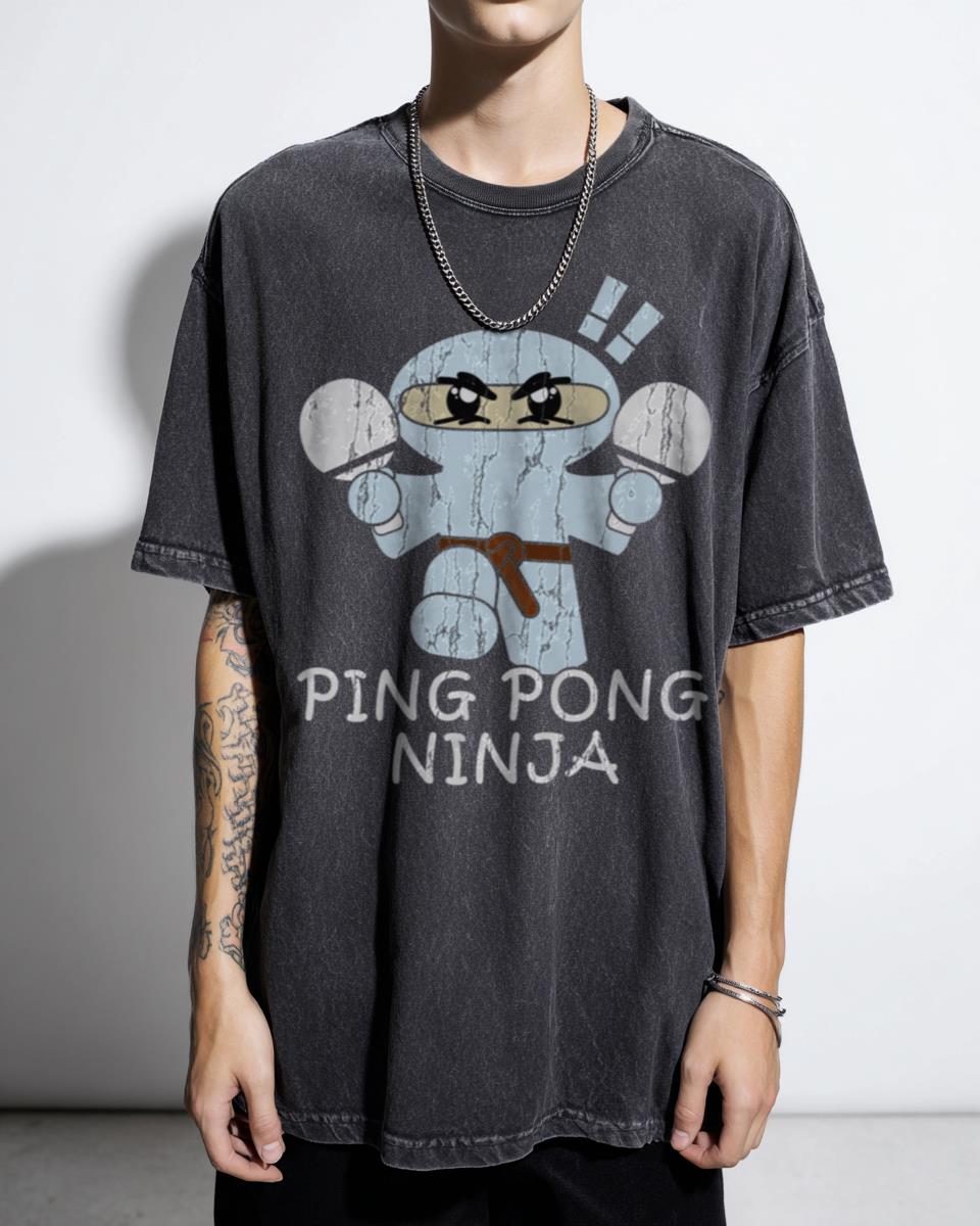 Funny Ping Pong Ninja Table Tennis Player T-Shirt - Best Sports Joke Gift