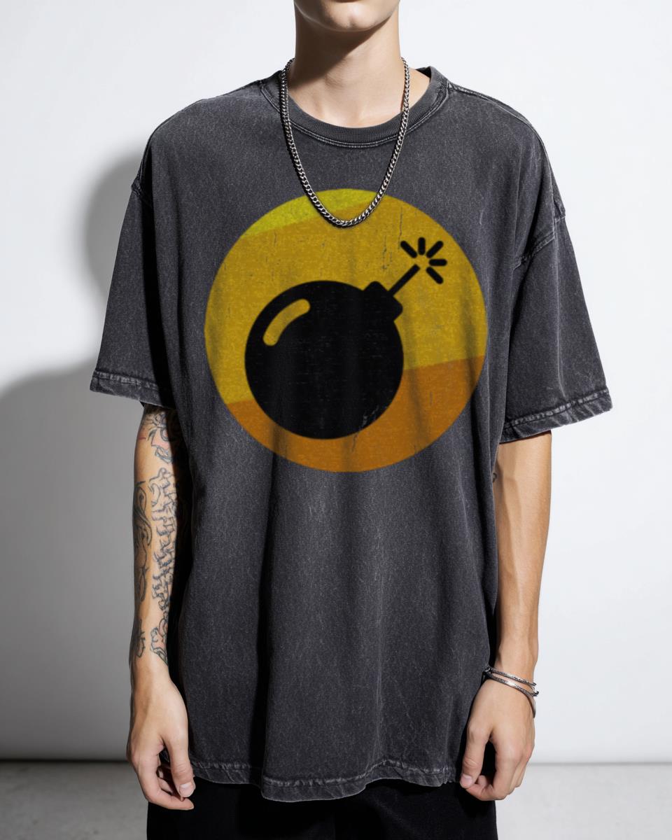 Funny Retro Cartoons Bomb Explosion T-Shirt - 80s 90s Vintage Anime Comic Unisex