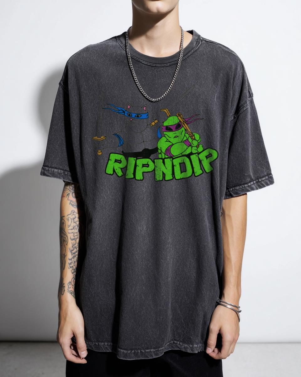 Funny Rip N Dip Lord Nermal Alien Cat Skateboard T-Shirt - Meme Skateboarding Tee