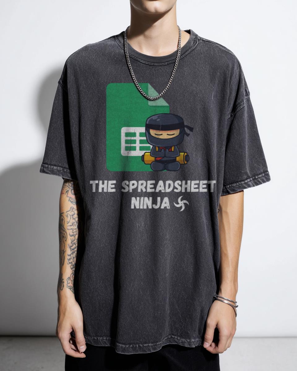 Funny Spreadsheet Ninja Microsoft Excel T-Shirt - Accountant Office Humor Gift