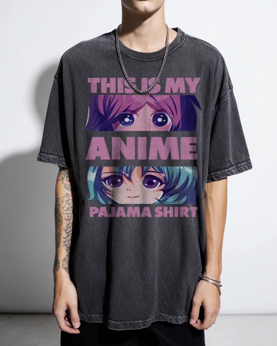 Funny "This Is My Anime Pajama" Text T-Shirt - Otaku Fan Loungewear Unisex
