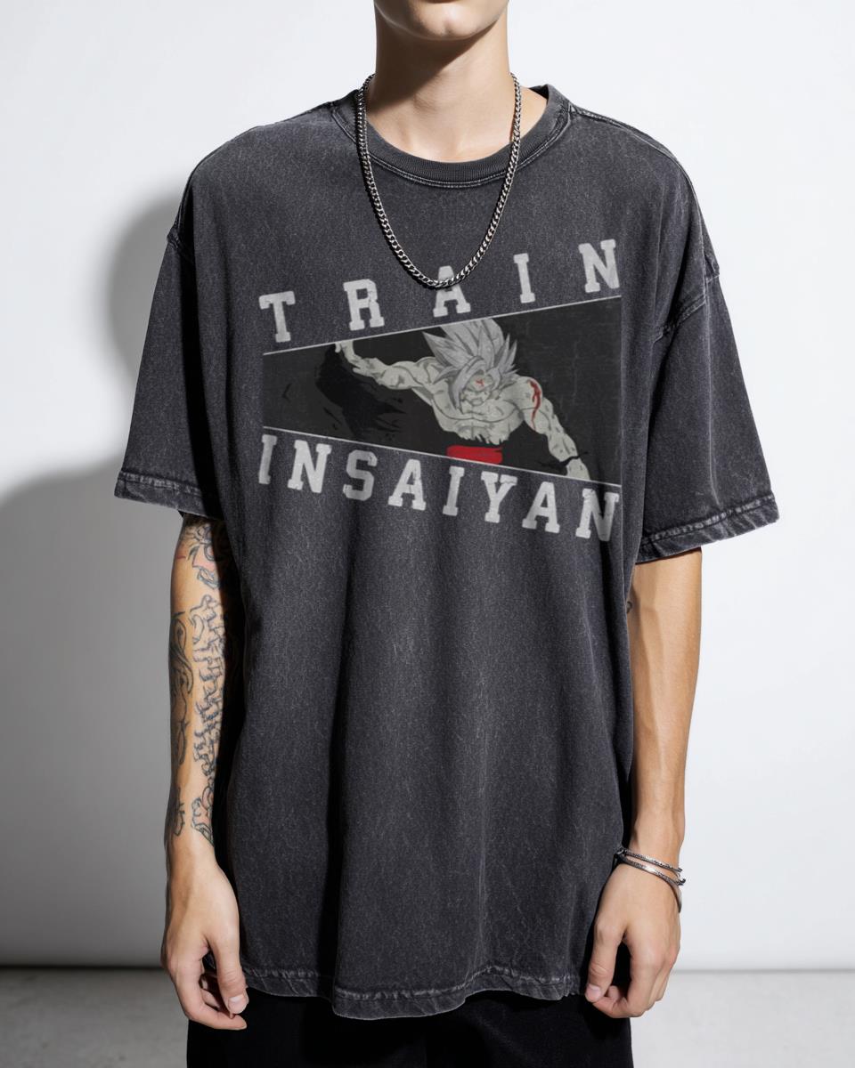 Funny 'Train Insaiyan' Dragon Ball Z Manga T-Shirt - Super Saiyan Workout Gift