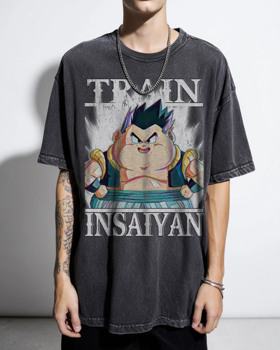 Funny Train Insaiyan Fat Gotenks DBZ Gym T-Shirt - Dragon Ball Fusion Fitness