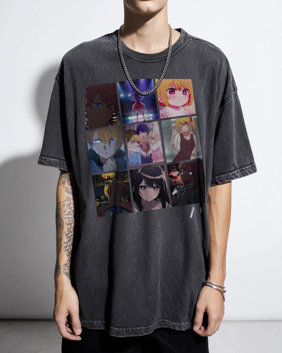 Funny Vintage Oshi No Ko Ai Hoshino Anime T-Shirt - Cute Manga Idol Fan Gift