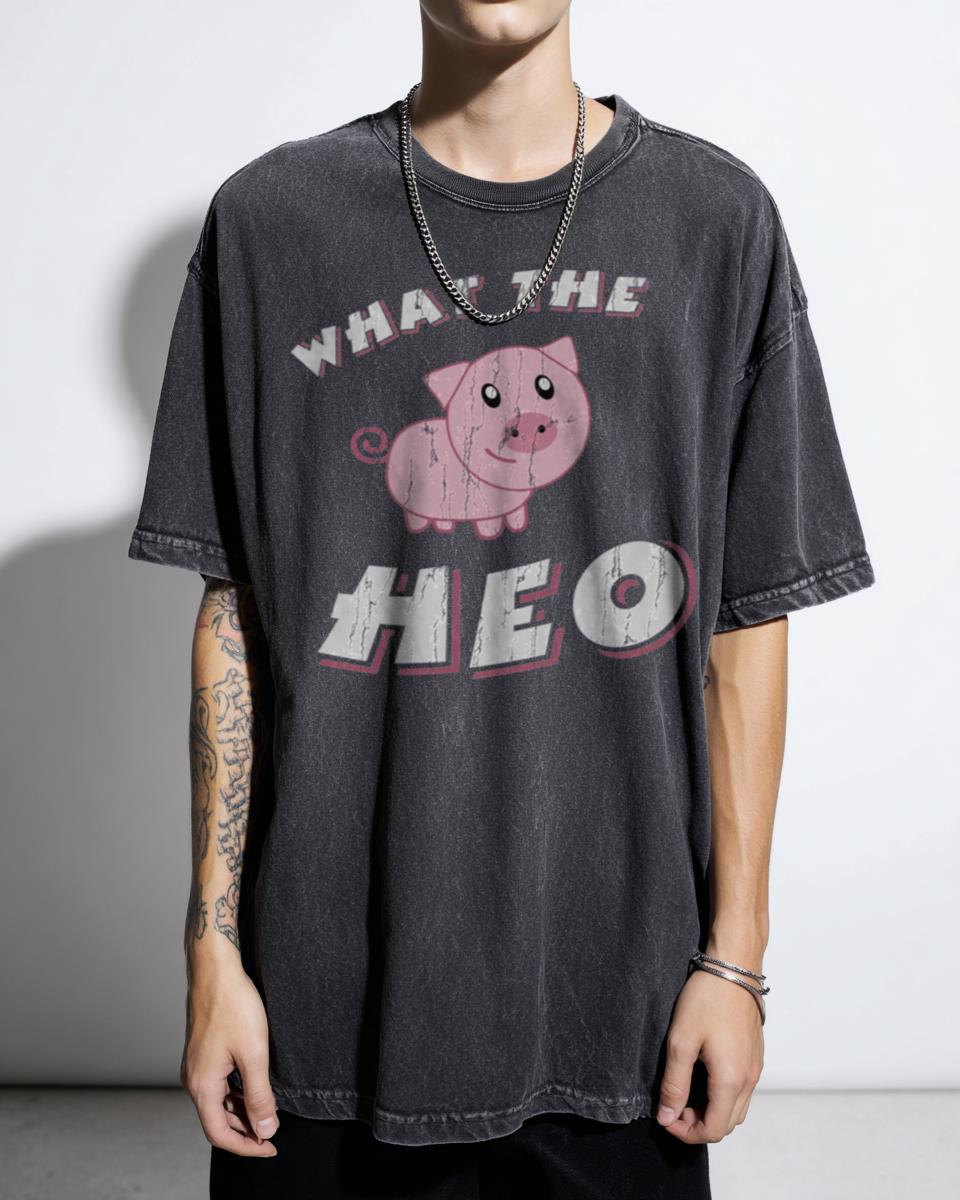 Funny "What the Heo" Asian Pig T-Shirt - Humorous Vietnamese Culture Unisex