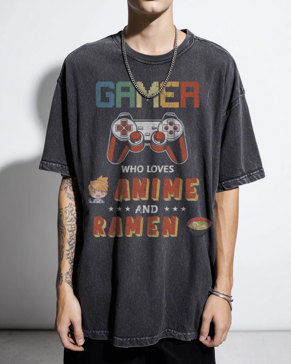 Game and Anime Lover T-Shirt - Japanese Pop Culture Graphic Tee for Gamers
