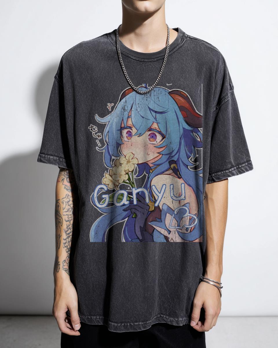 Ganyu Love Genshin Impact Anime Meme T-Shirt