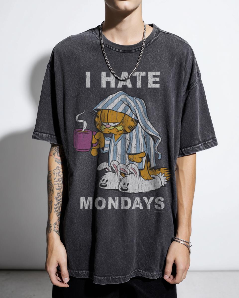 Garfield I Hate Mondays Coffee Cartoon T-Shirt