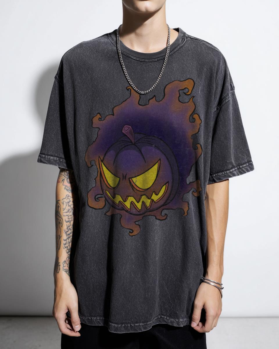 Gastly Gengar Haunter Halloween Pokemon T-Shirt - Cute Spooky Anime Gaming Unisex
