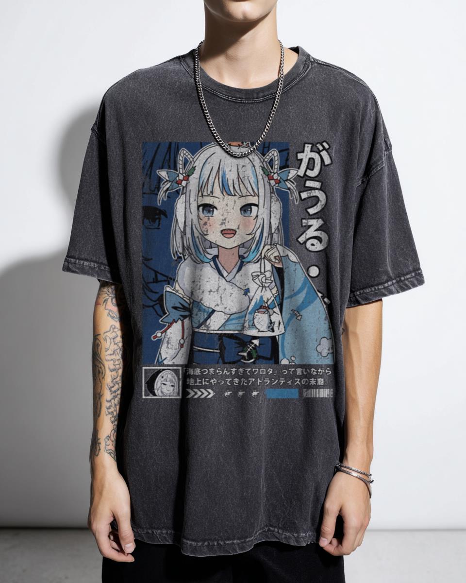 Gawr Gura Kimono T-Shirt | Hololive Vtuber Fan Art