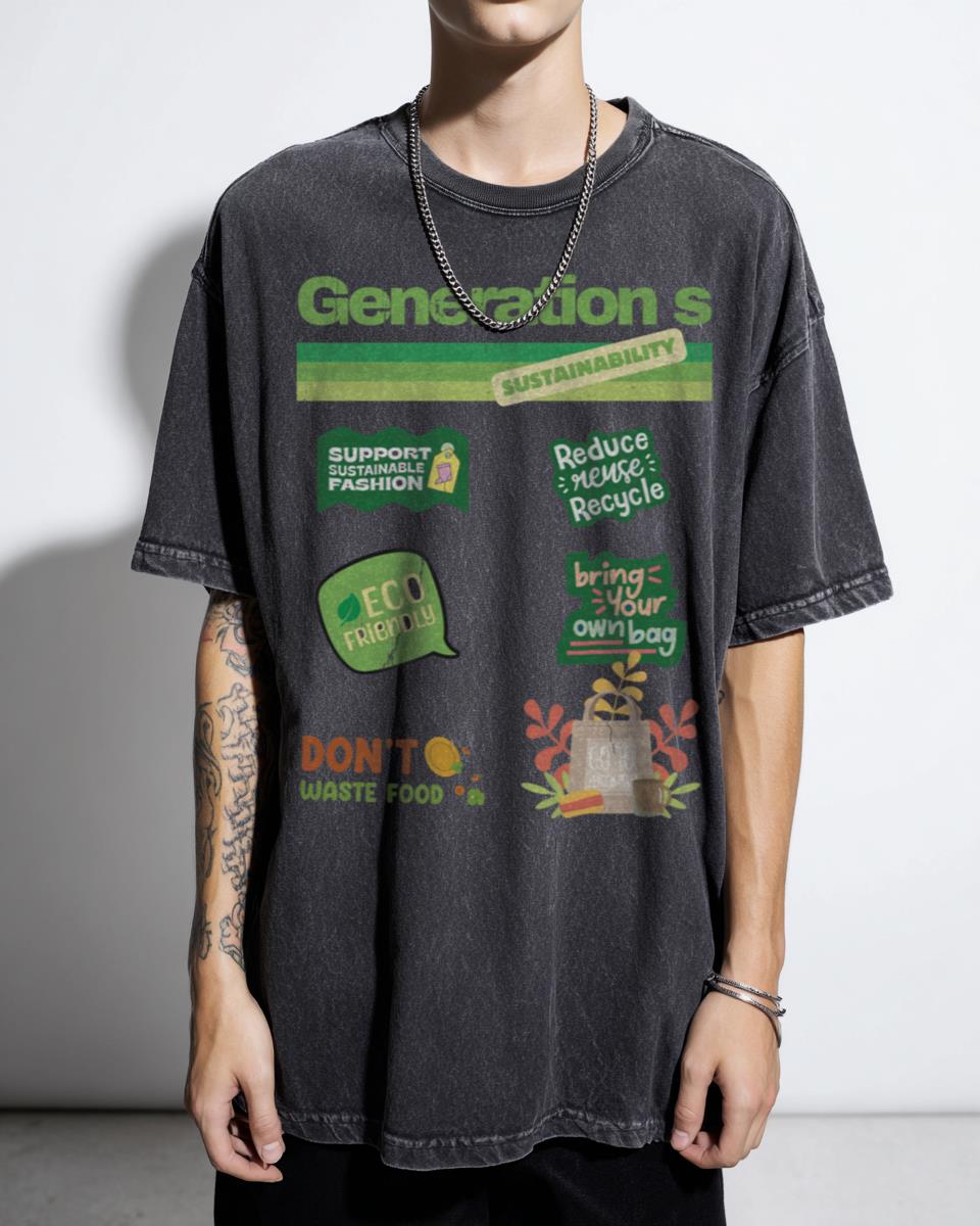 Generation S Climate Change Awareness T-Shirt - Sustainable Earth Eco-Friendly Graphic