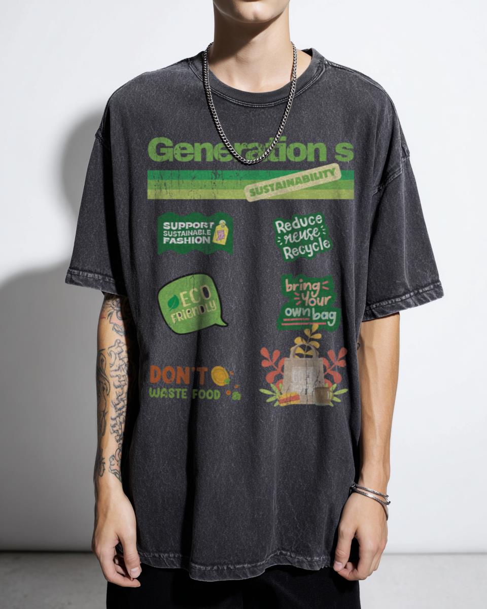 Generation S Eco-Friendly T-Shirt - Climate Change Awareness & Sustainable Living Graphic