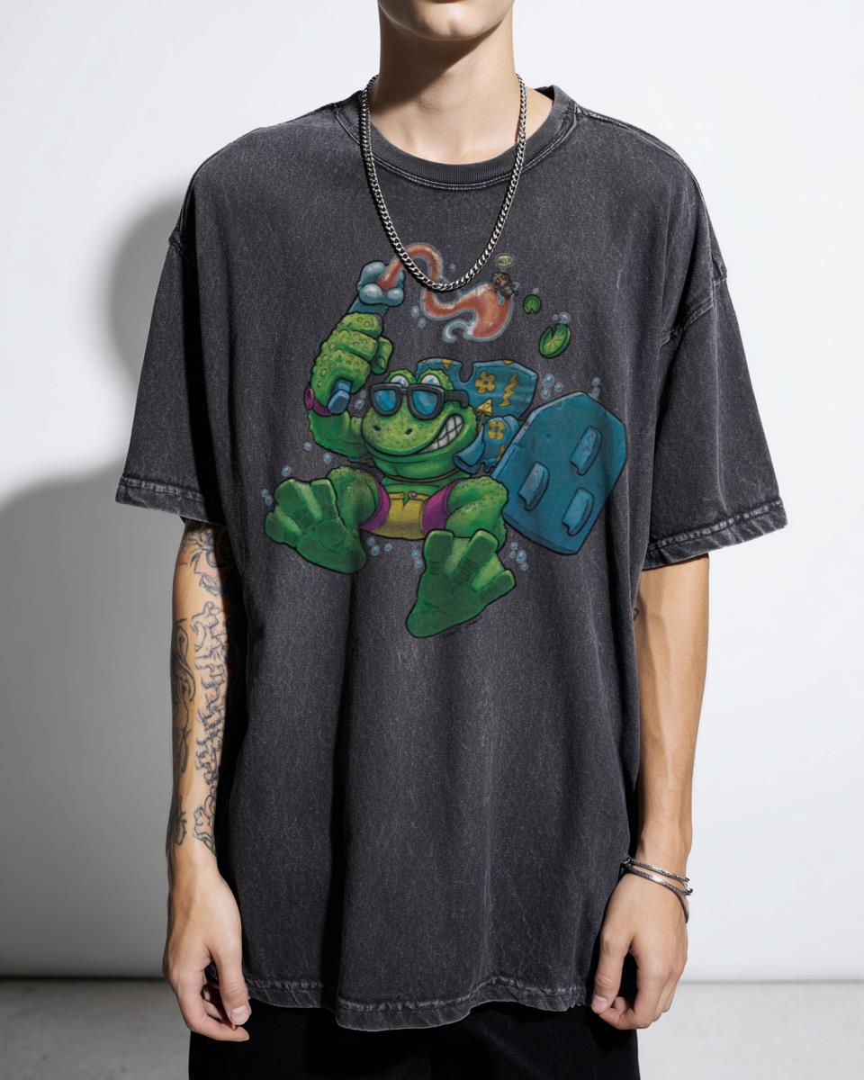 Genghis Frog TMNT Mutant Ninja Punkfrogs T-Shirt - 90s Cartoon Action Figure