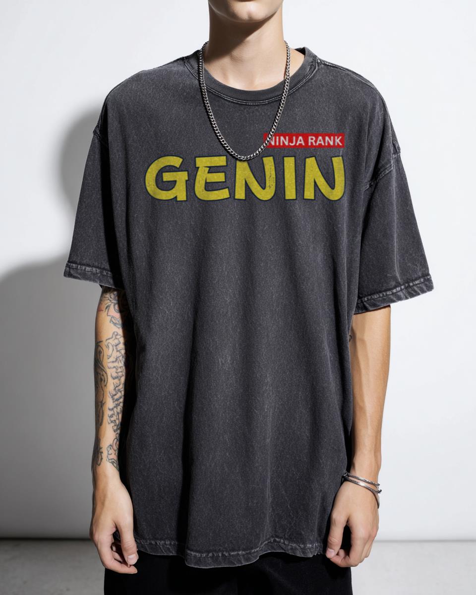 Genin Rank Anime Ninja T-Shirt - Japanese Shinobi Hokage Fan Tee