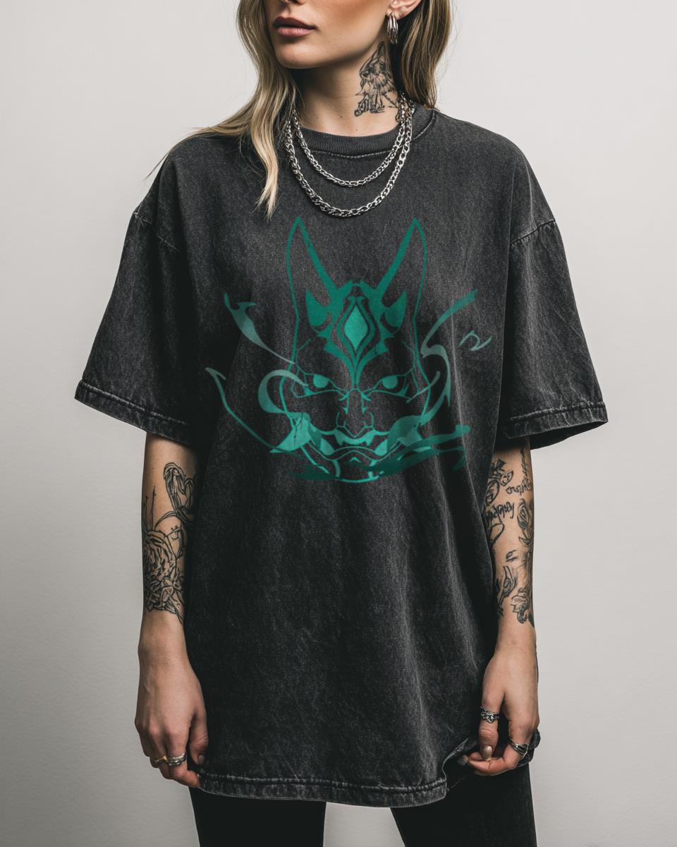 Genshin Impact Xiao Yaksha Mask T-Shirt – Anime Fan Art Gaming Tee