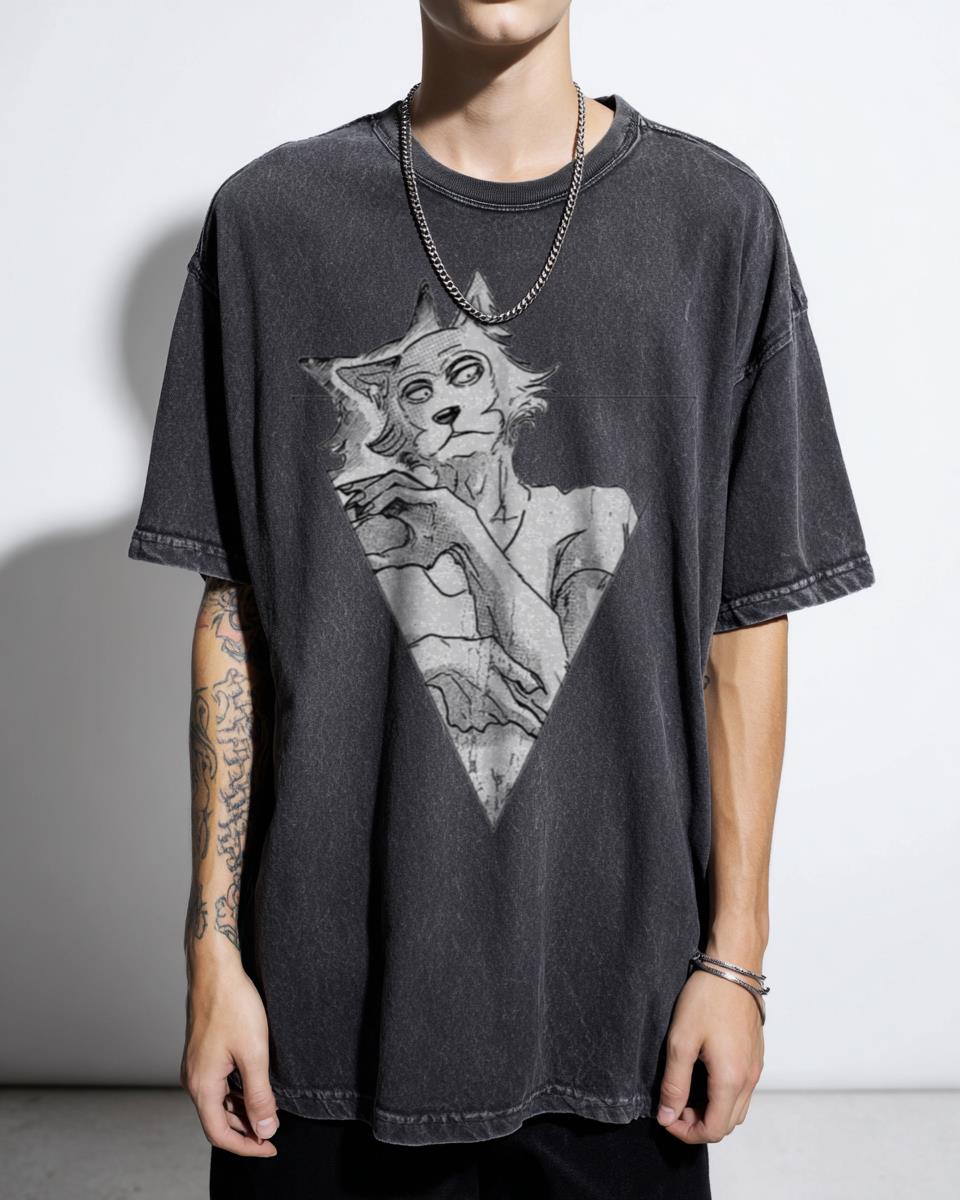 Geometric Beastars Anime Triangle T-Shirt - Minimalist Manga Fandom Apparel