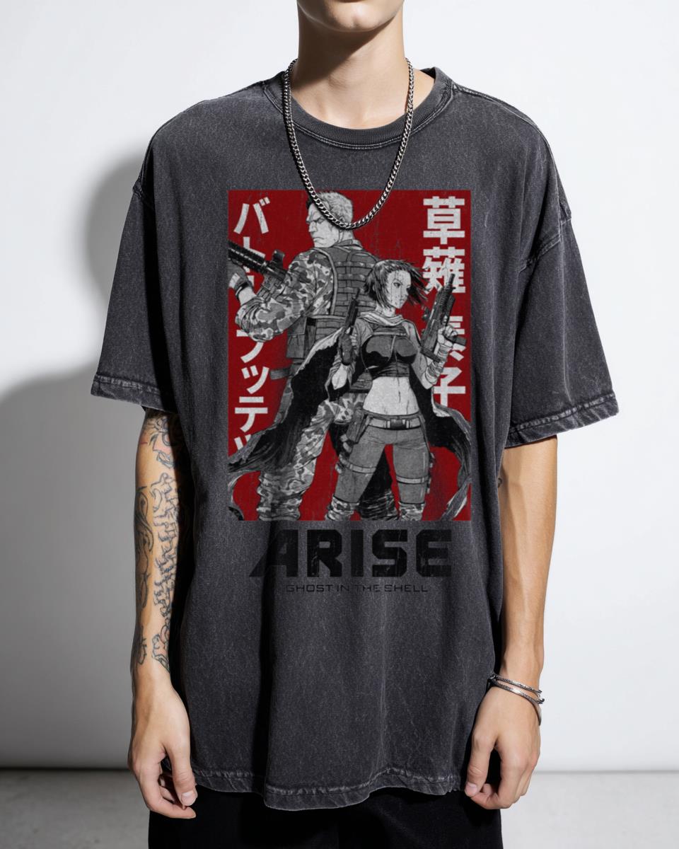 Ghost in the Shell Arise Cyberpunk Anime T-Shirt - Motoko Kusanagi Manga Fan Unisex