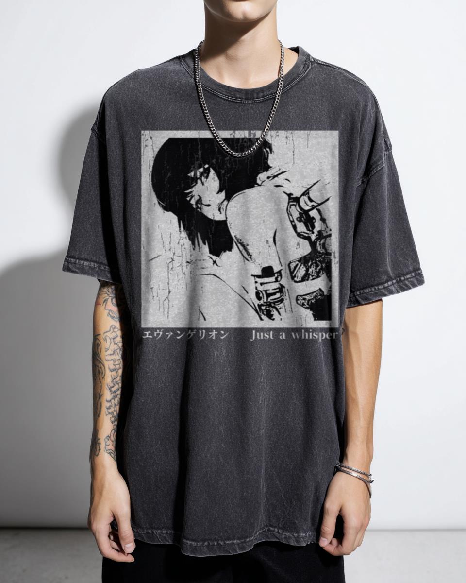 Ghost in the Shell 'Just a Whisper' Anime T-Shirt - Motoko Kusanagi Cyberpunk